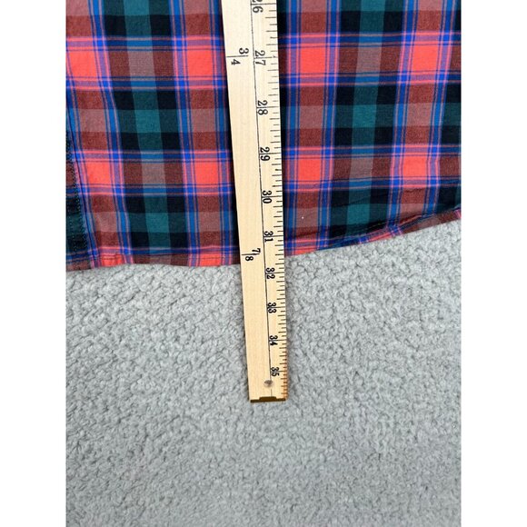 Men's Duluth Trading Co Long Sleeve Plaid Flannel Button Up Shirt Pink XL Tall - Picture 5 of 11